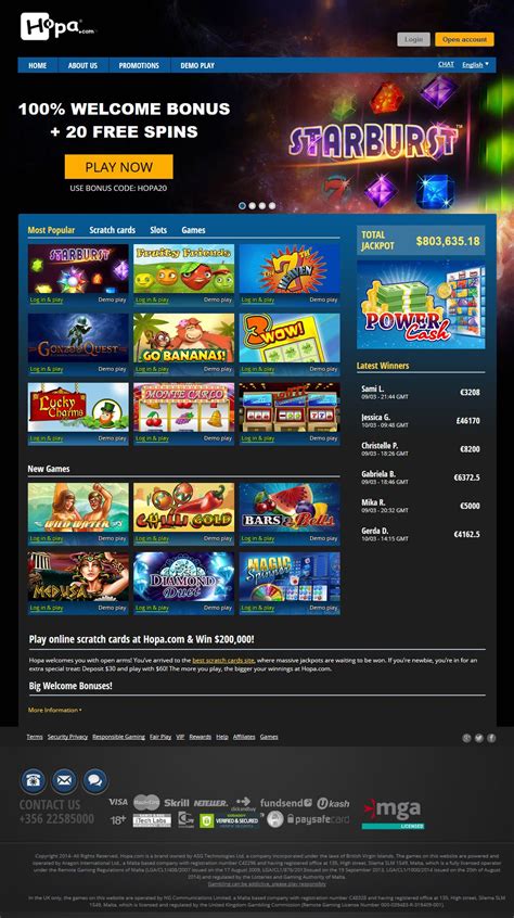 Hopa Casino Review (2023) Claim Exclusive Bonuses .